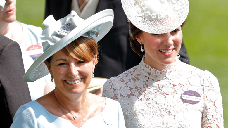 Carole and Kate Middleton smiling together