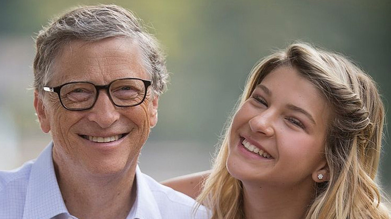 Phoebe and Bill Gates smiling broadly