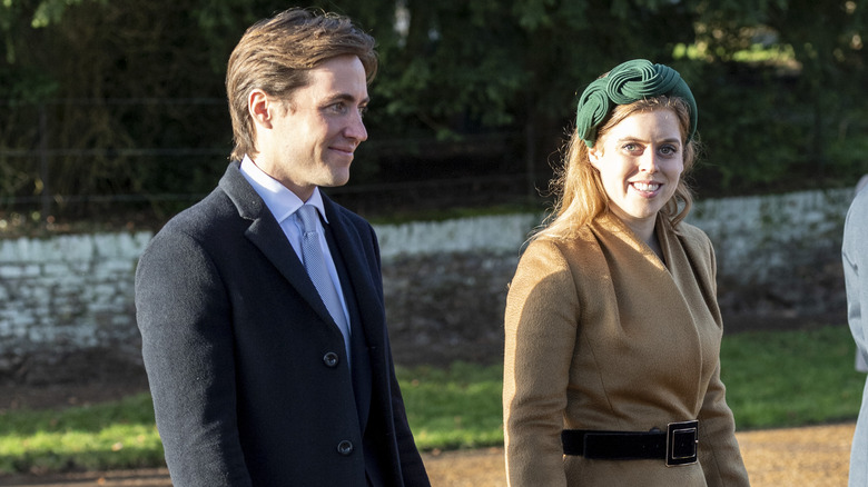 Princess Beatrice and husband Edoardo Mapelli Mozzi smiling