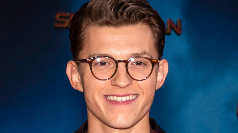 Tom Holland grinning