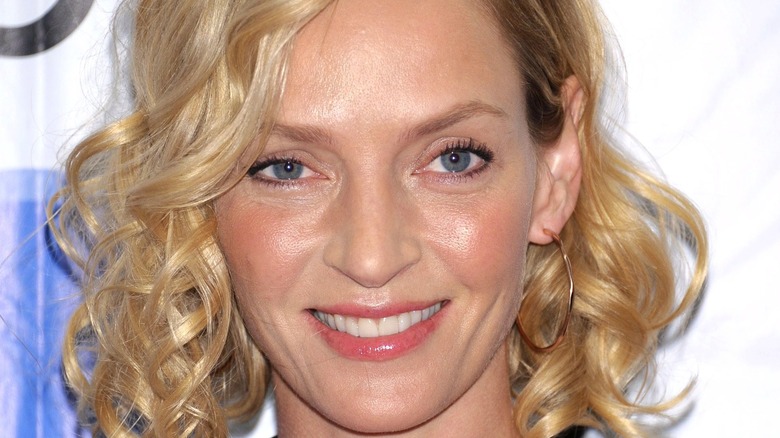 Uma Thurman smiling