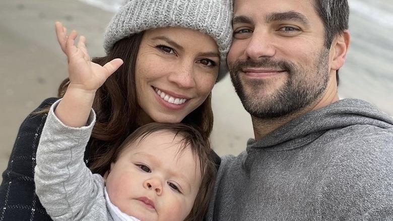 Kim Daugherty, Brant Daugherty, and their son pose for a selfie