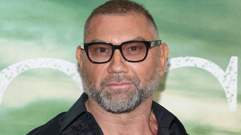 Dave Bautista wearing black-tinted sunglasses