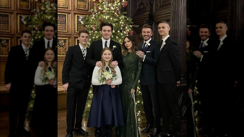 David Beckham Christmas family photo 