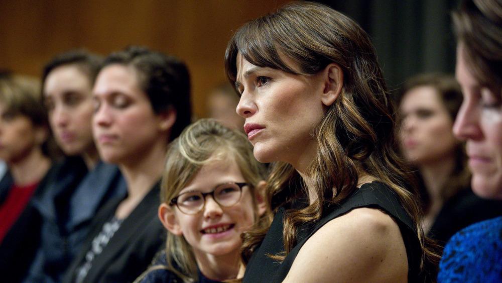 Violet Affleck and Jennifer Garner at Senate Appropriations' subcommittee