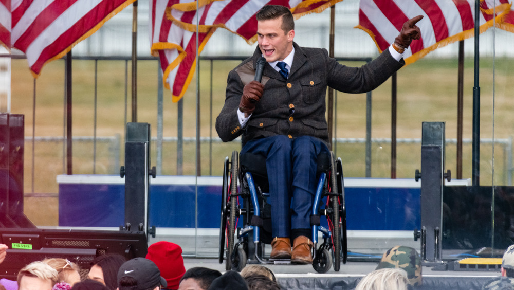 Madison Cawthorn addressing MAGA mob