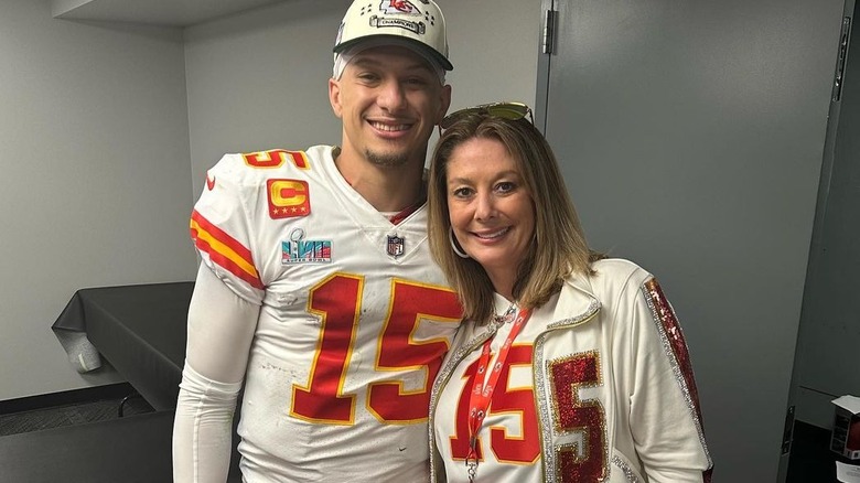 Patrick and Randi Mahomes after the 2023 Super Bowl