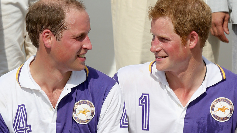 Prince William and Prince Harry chatting