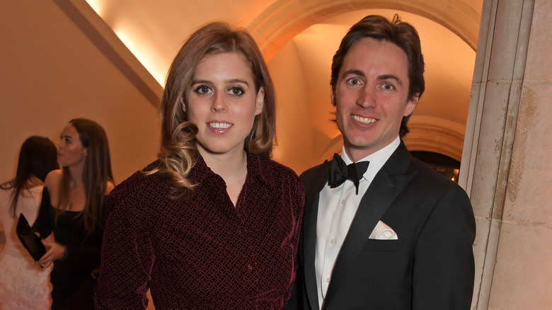 Princess Beatrice of York and Edoardo Mapelli Mozzi attending The Portrait Gala 2019