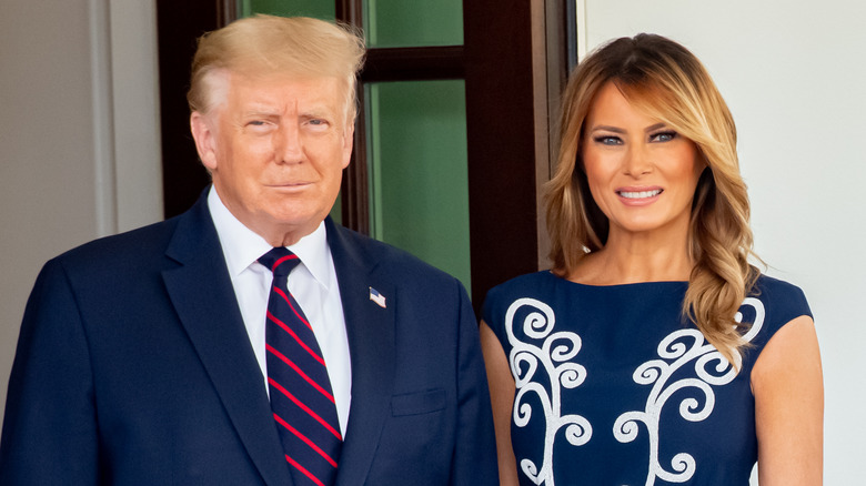 Donald and Melania Trump smiling