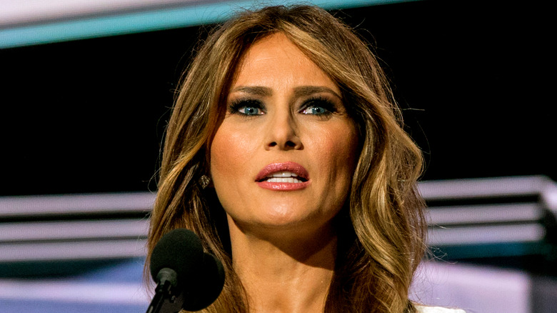 Melania Trump speaking in 2016