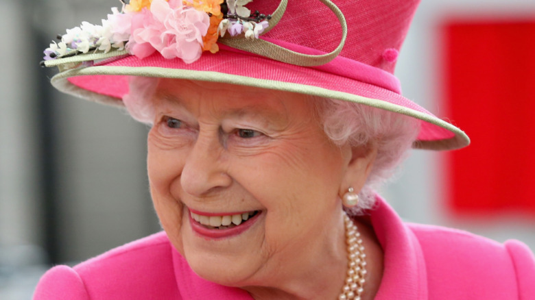 Queen Elizabeth smiling