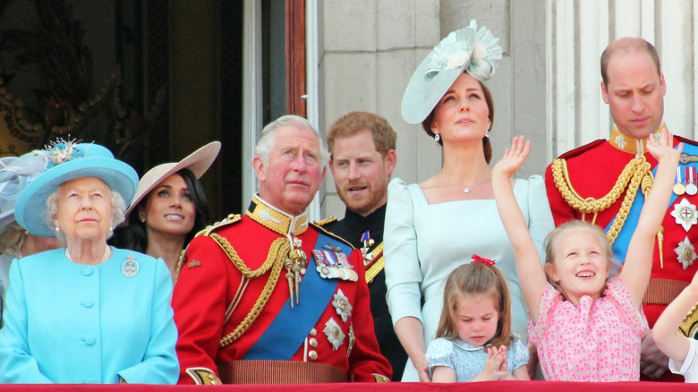 royal family members at Trooping the Colour celebration