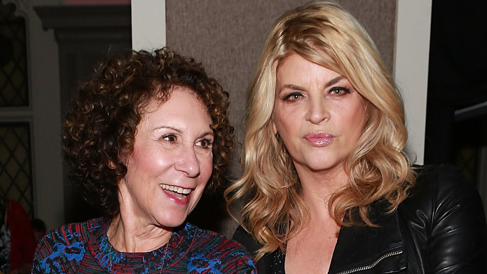 Rhea Perlman and Kirstie Alley posing together