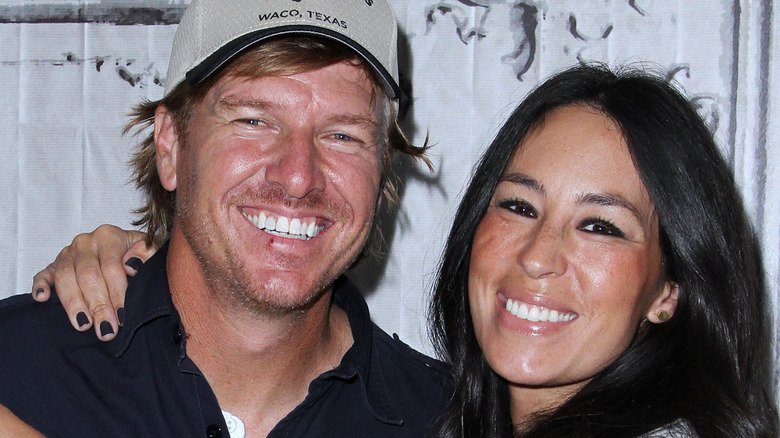 Chip and Joanna Gaines hugging