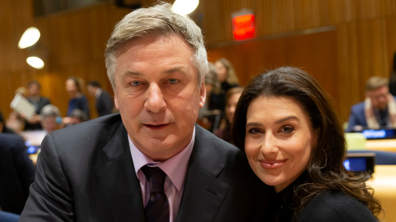 Alec Baldwin and Hilaria Baldwin posing together