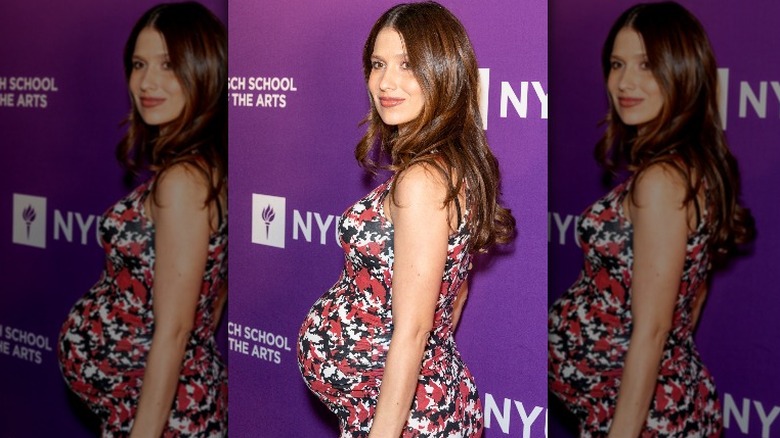 Pregnant Hilaria Baldwin on the red carpet