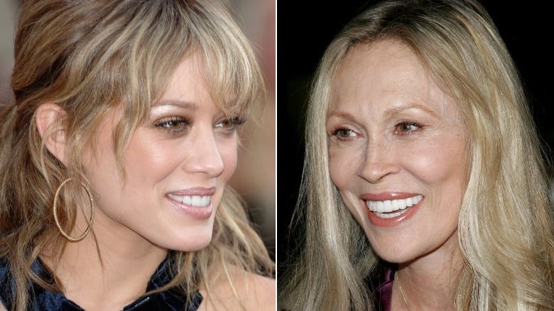 Hilary Duff smiling, Faye Dunaway smiling