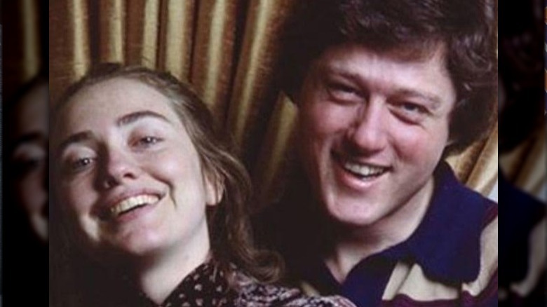 Throwback of Hillary and Bill Clinton