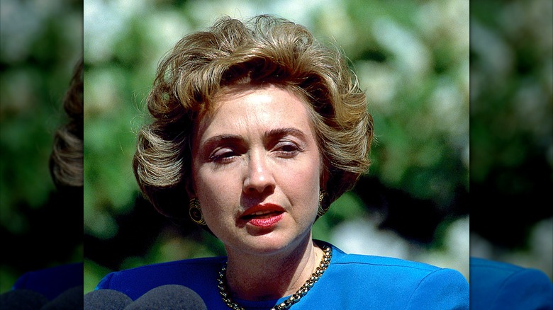 Hillary Clinton backcombed bob hair