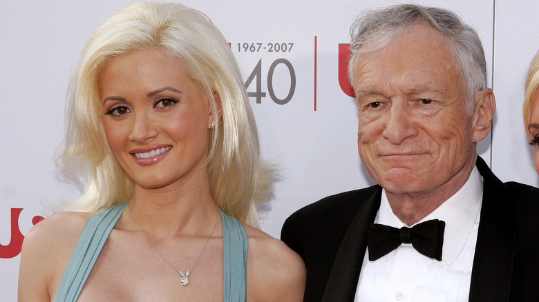 Holly Madison, Hugh Hefner posing