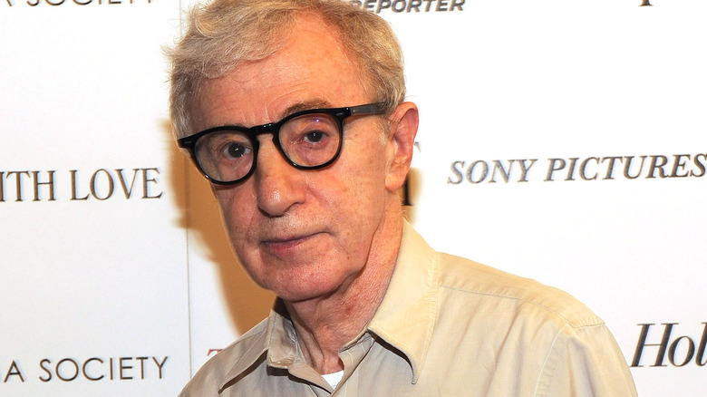 Woody Allen posing 