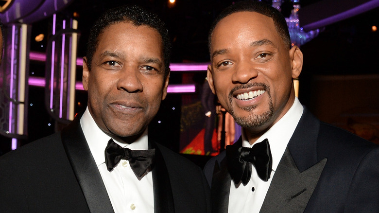 Denzel Washington and Will Smith smiling 