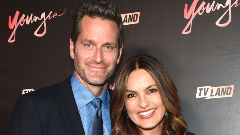 Mariska Hargitay and Peter Hermann at an event