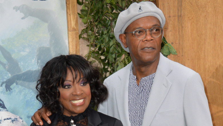 Samuel L. Jackson and LaTanya Richardson posing