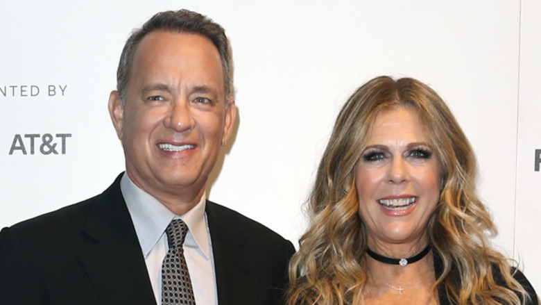 Tom Hanks and Rita Wilson smiling together 