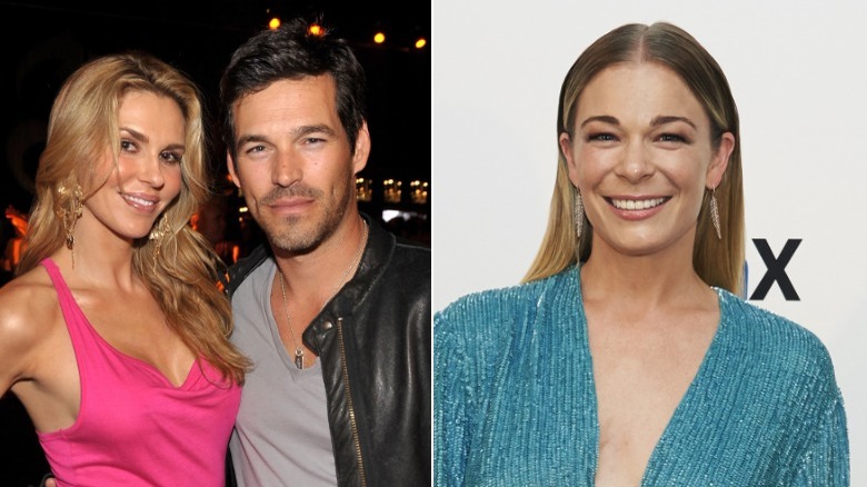 LeAnn Rimes, Eddie Cibrian and Brandi Glanville smiling