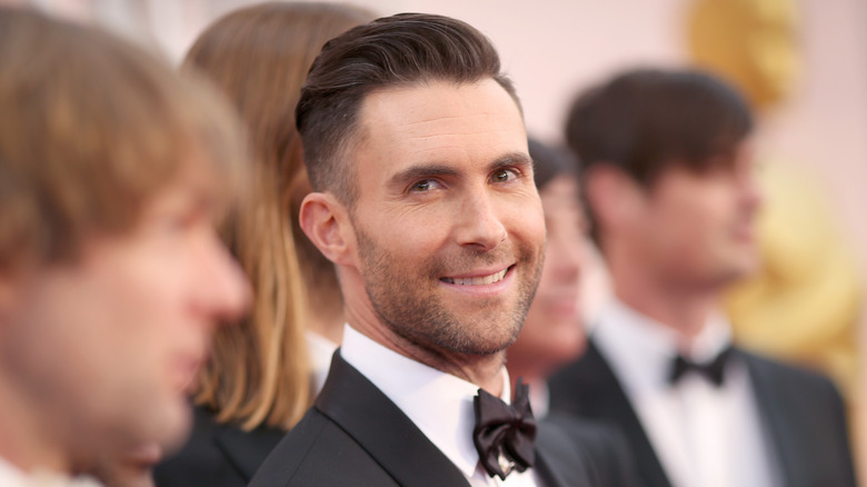 Adam Levine smiles