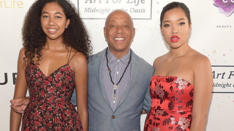 Ming and Aoki Lee with Russell Simmons