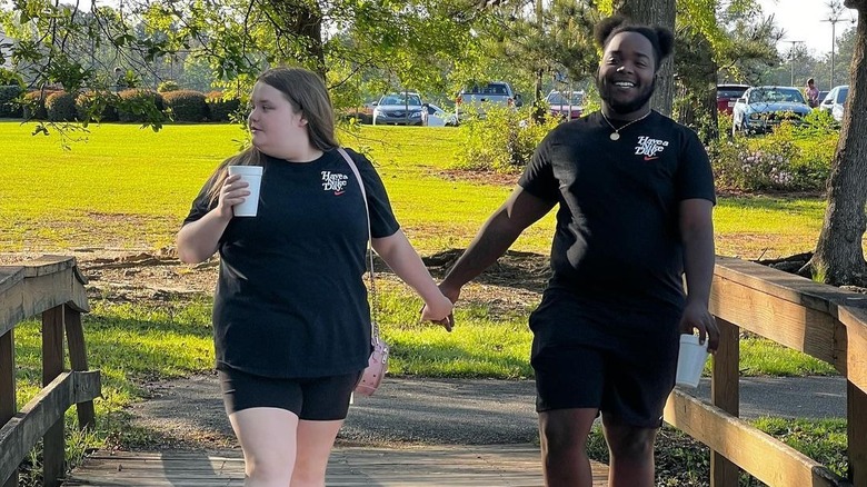 Alana "Honey Boo Boo" Thompson and Dralin Carswell walking