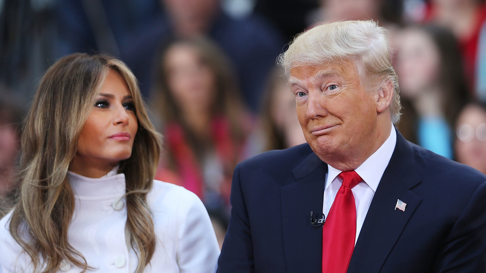 Melania Trump watching Donald Trump pull face