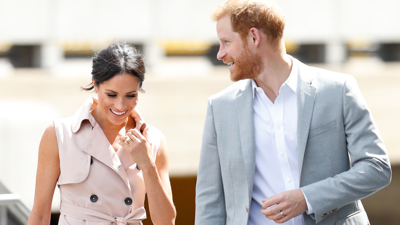 Meghan Markle and Prince Harry smiling