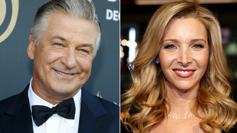 Alec Baldwin posing/Lisa Kudrow posing