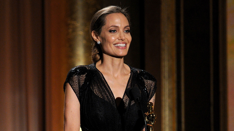 Angelina Jolie accepts award