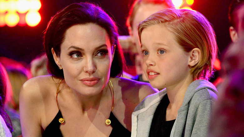 Angelina Jolie and Shiloh Jolie Pitt spectacting