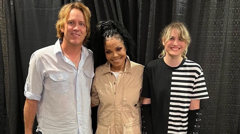 Dannielynn and Larry Birkhead pose with Janet Jackson