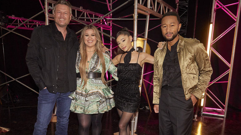 Blake Shelton, Kelly Clarkson, Ariana Grande, and John Legend on 'The Voice'