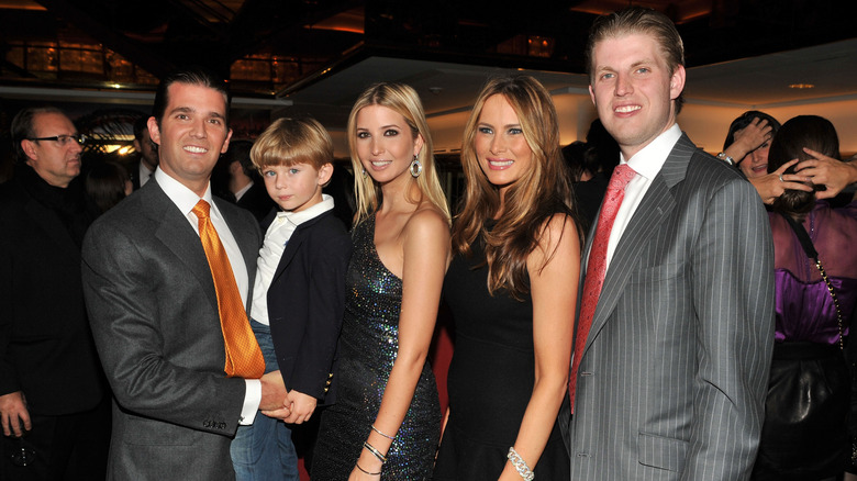 Trump family posing