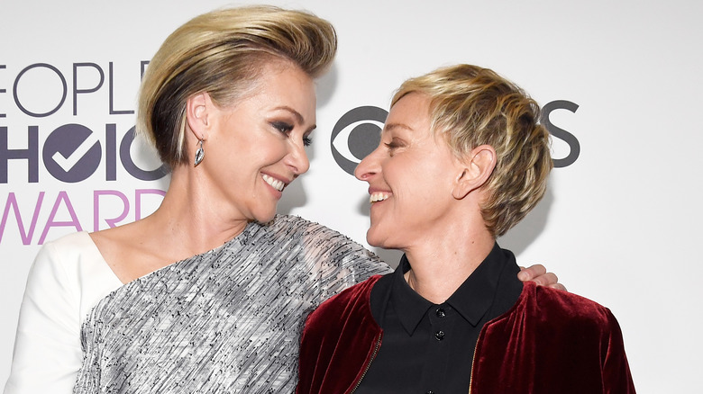 Ellen DeGeneres and Portia de Rossi gaze lovingly at each other