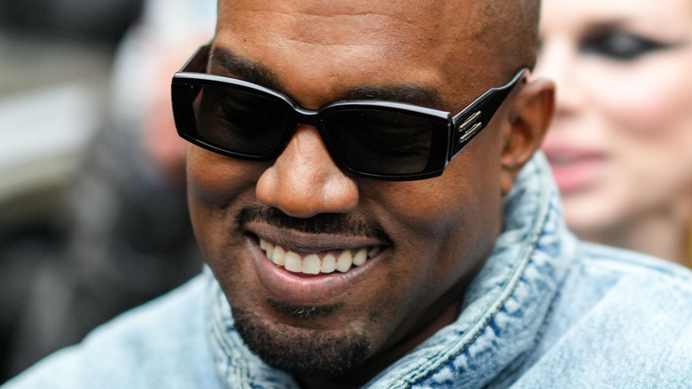 Kanye West grinning