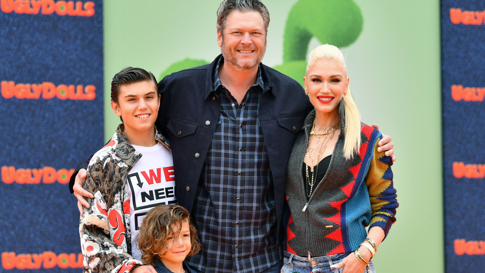Blake Shelton and Gwen Stefani with her sons
