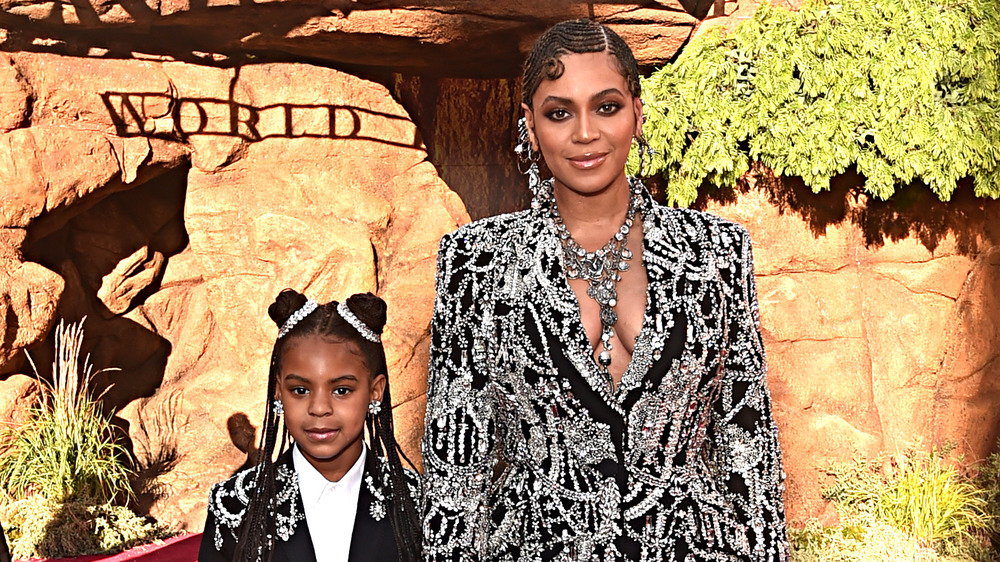 Beyonce and Blue Ivy Carter at the premiere of Disney's "THE LION KING"