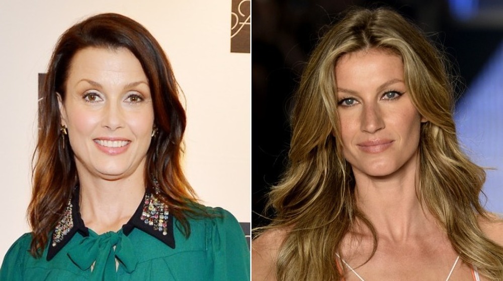 Bridget Moynahan; Gisele Bündchen side-by-side