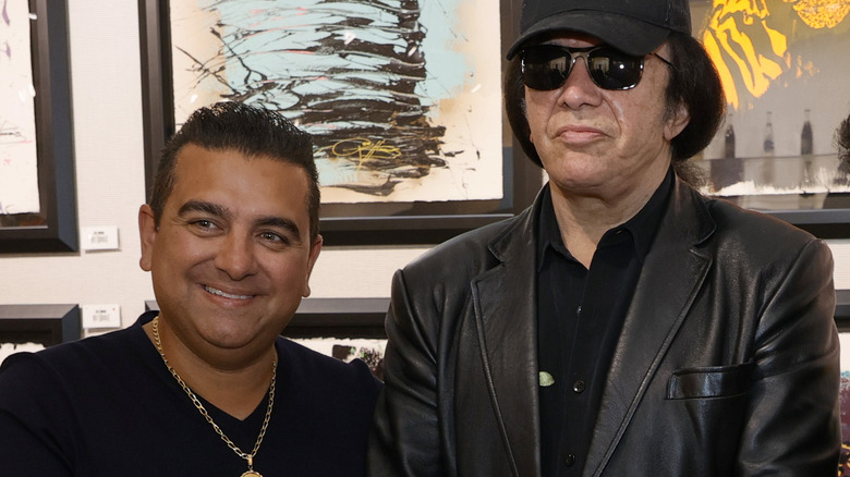 Buddy Valastro and Gene Simmons posing