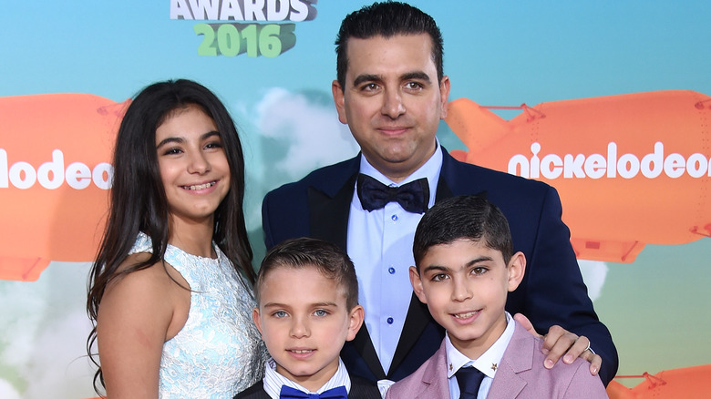 Buddy Valastro with three of his kids