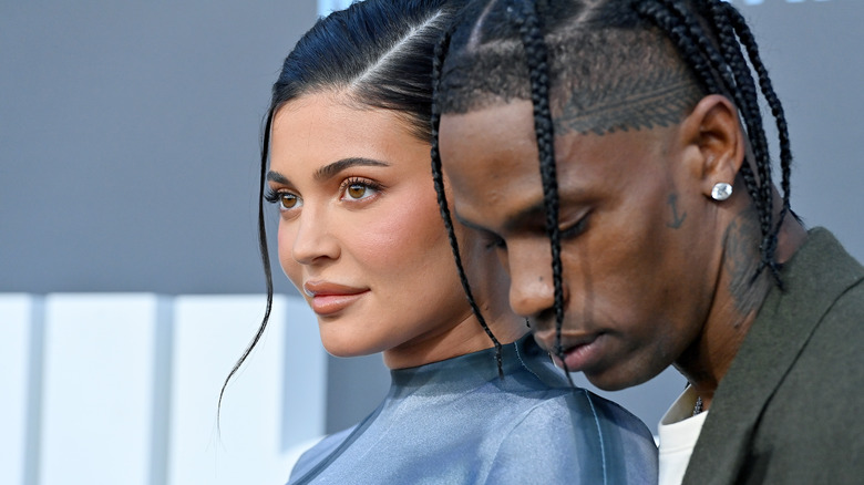Kylie Jenner and Travis Scott pose together